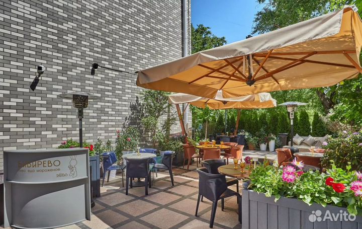 Зонт для уличного кафе боковые