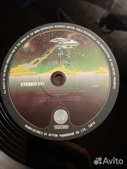 Black Sabbath /live evil 2LP /1983 vertigo /japan