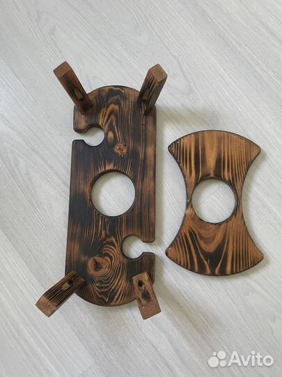 Винный столик поднос натуральное дерево