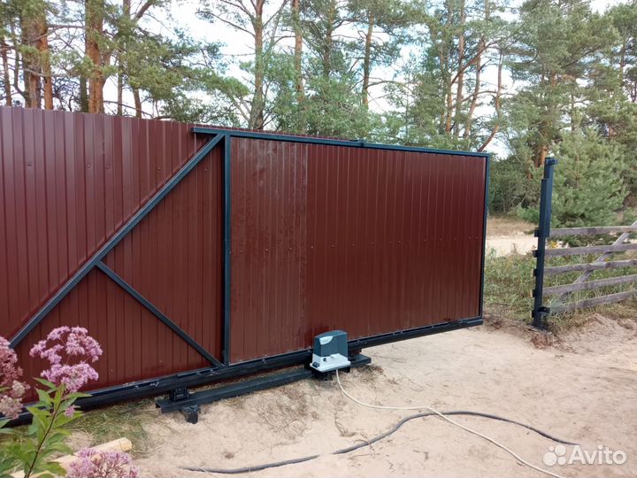 Откатные ворота под ключ с установкой