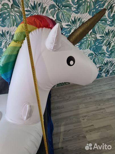 Большой надувной матрас плот Единорог 200х100х90см