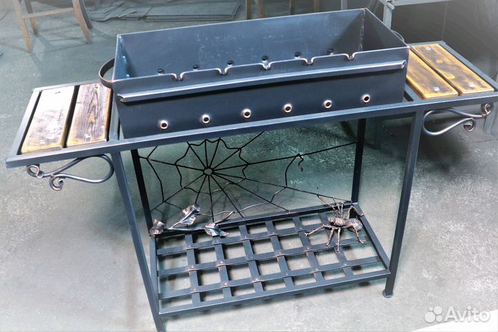 Мангал кованный с пауком сталь 4 мм