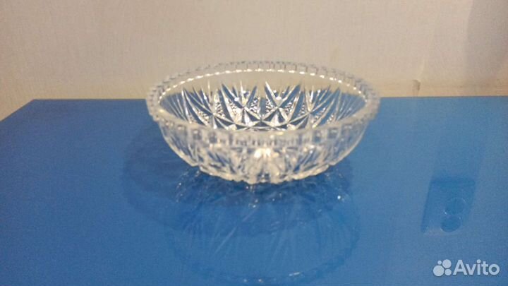 Большая хрустальная ваза СССР салатник 3 шт