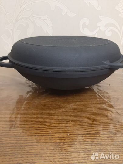 Казан чугунный с крышкой- сковородой