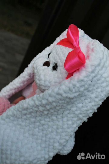 Заяц вязаный, вязаная игрушка