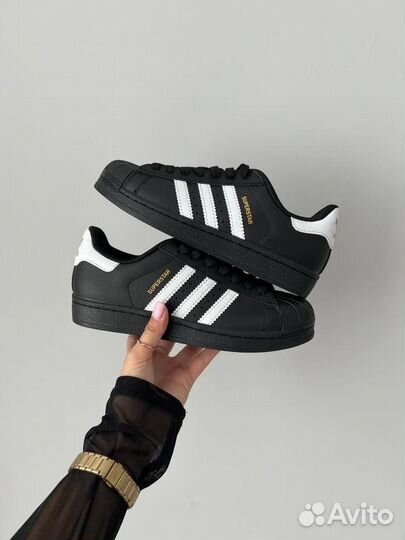 Кроссовки adidas superstar черные