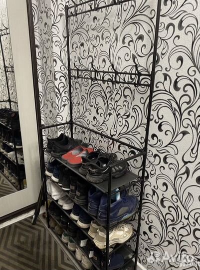 Обувница в прихожую черная