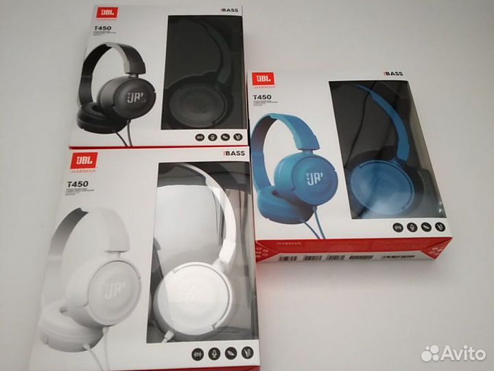 Крутые Наушники Jbl T450 черный и синий