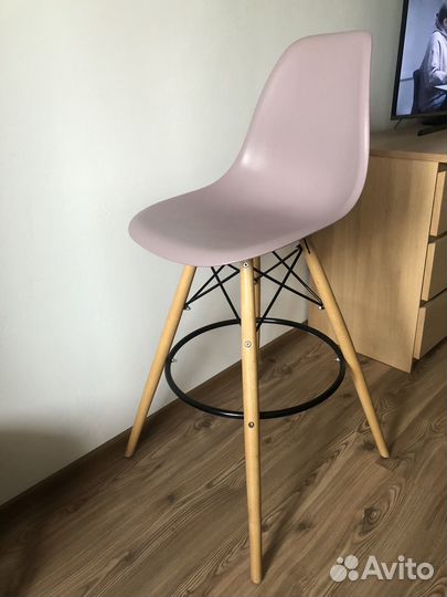 Стул высокий барный со спинкой