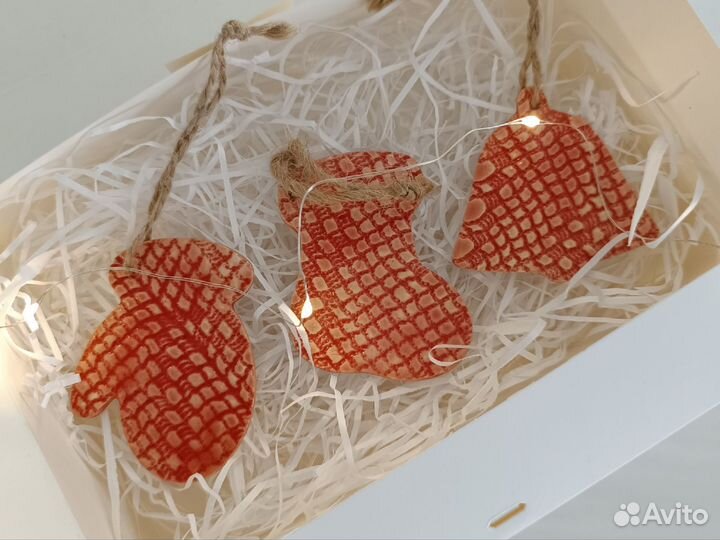 Ёлочные игрушки набор керамика