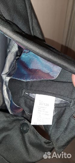 Пиджак с жилетом темно-серый 128