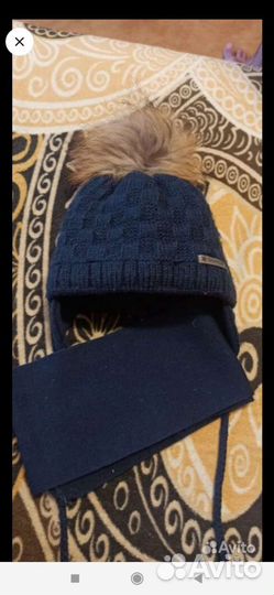 Комплект шапка и шарф для мальчика зима