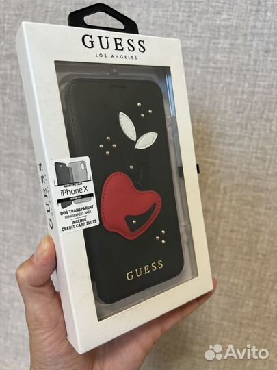 Чехол книжка на iPhone x Guess ориг