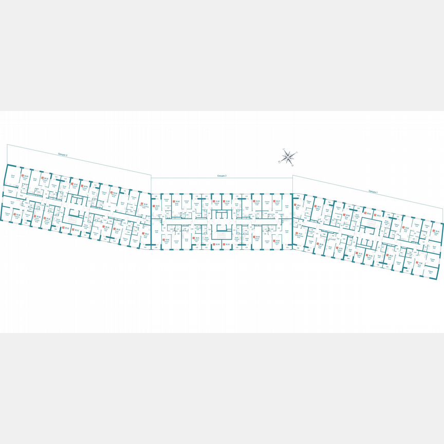 2-к. квартира, 54,8 м², 2/18 эт.