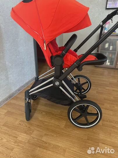 Коляска 2 в 1 Cybex Priam 4.0 Autumn Gold шассі ch