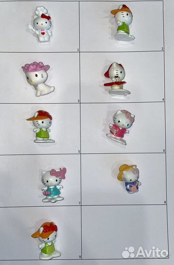 Игрушки из киндера hello kitty, pony, панда