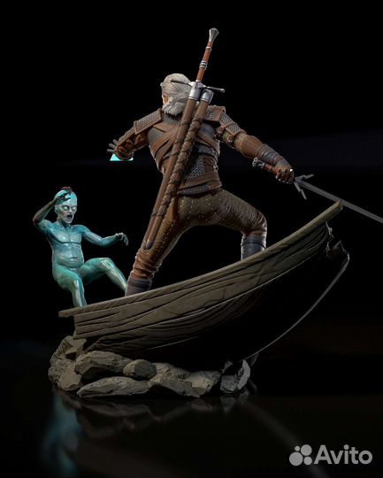 Witcher Ведьмак фигурка Геральт 28 см диорама