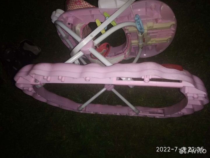 Развивающий коврик+качалка+ машинка+ходунки+игруш