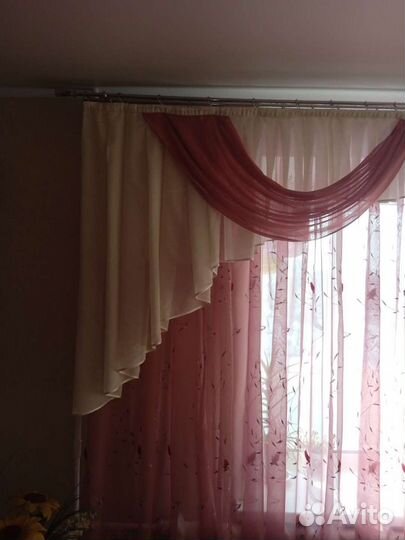 Шторы с ламбрикеном на 3 м окно