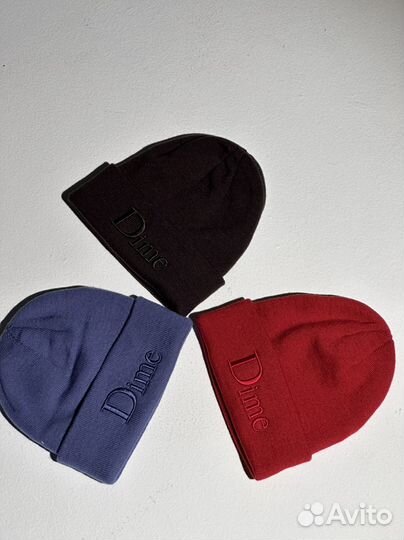 Шапка бини Dime Red Blue Classic 3D Logo Beanie