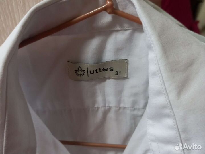 Рубашка белая для мальчика 128