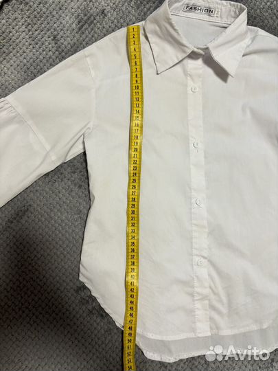 Рубашка белая для девочки 128