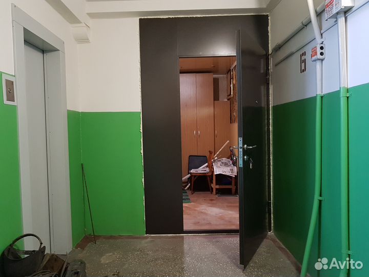 Двери стальные, перегор, цв терракот, фанера 8 мм