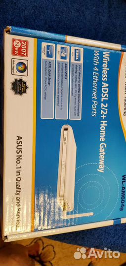 Adsl 2/2 модем с WI-FI роутером asus