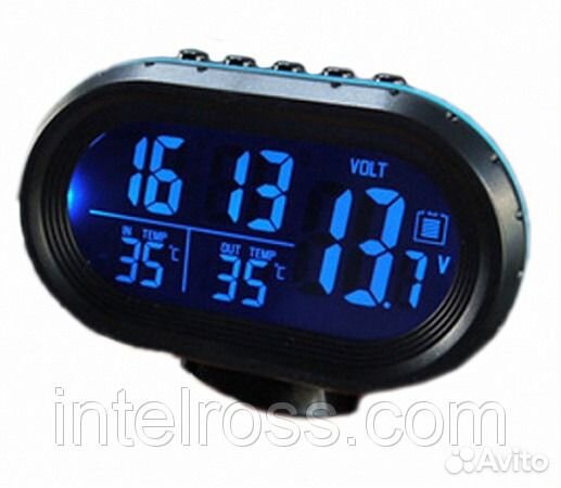 Часы авто - температура, будильник, вольтметр