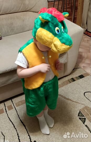 Новогодний костюм дракончика размер 92-110