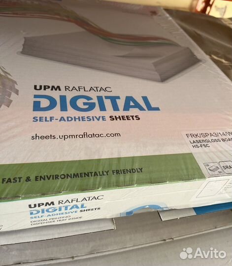 Самоклеящаяся бумага UPM Raflatac lasermatt HS-FSC