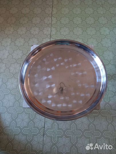 Поднос круглый из нержавеющей стали