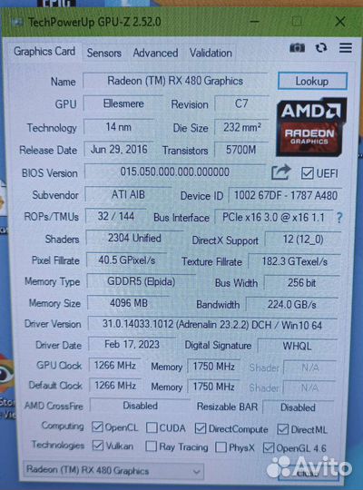 Radeon rx 480 4gb