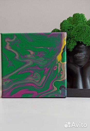 Мини картина флюид арт