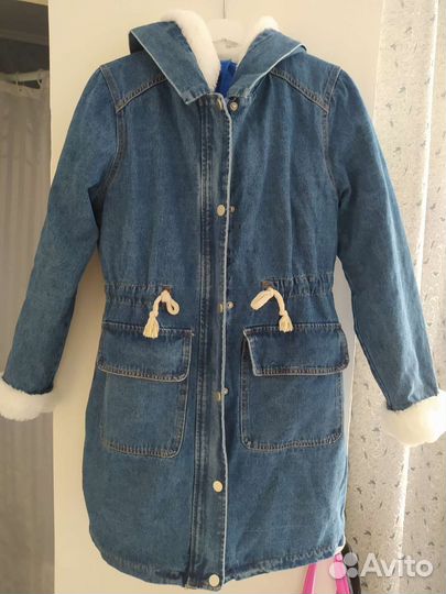 Парка джинсовая