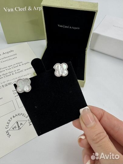 Серьги van cleef magic alhambra