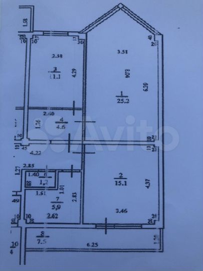 3-к. квартира, 71 м², 1/10 эт.