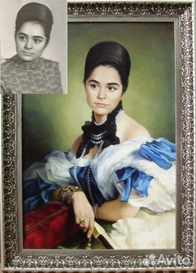 Портреты по фотографии, картины на заказ