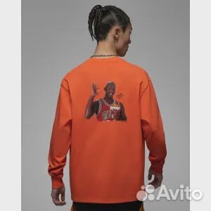 Свитшот Nike AS M J FLT MVP stmt 85 LS crew, оранж