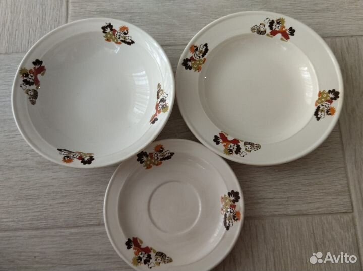 Набор детской посуды Сорока- белобока СССР винтаж