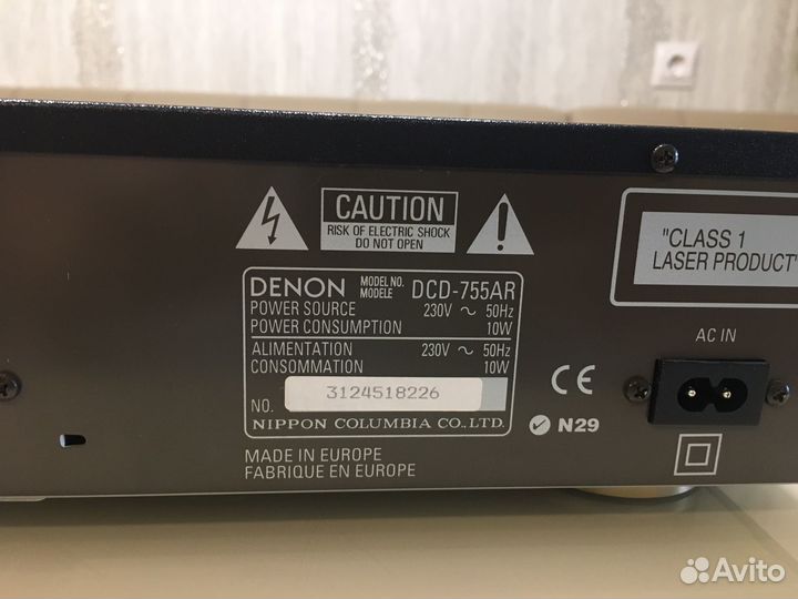 Cd проигрыватель denon dcd 755AR
