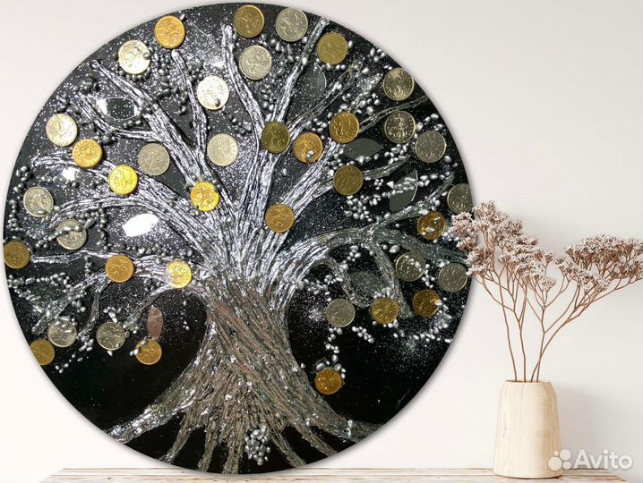 Картина интерьерная денежное дерево