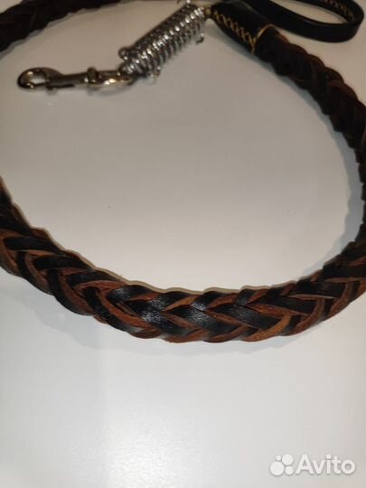 Поводок кожаный новый