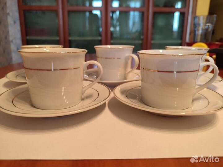 Кофейный сервиз фарфор 5 пар