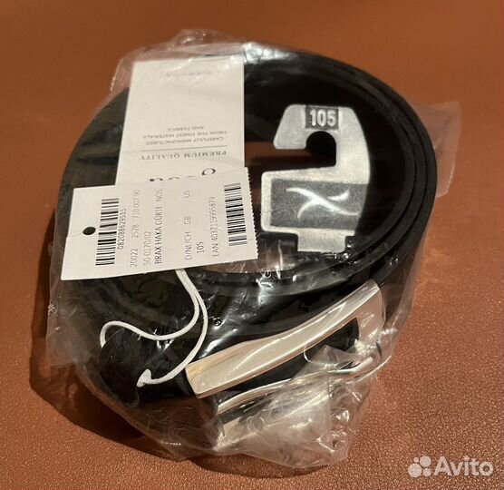 Мужской кожаный ремень черный