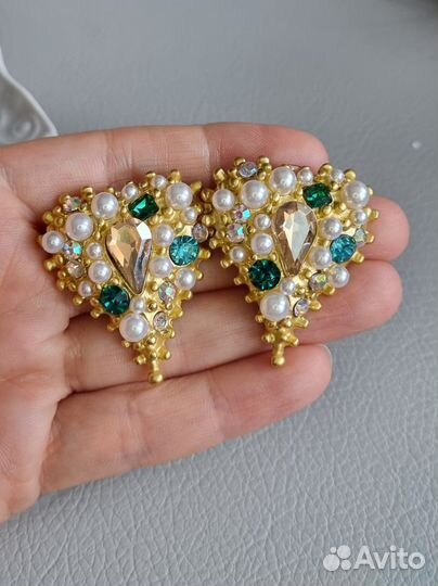 Серьги сердца под винтаж