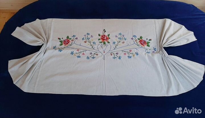 Комплект изо льна на Сталинский диван с валиками