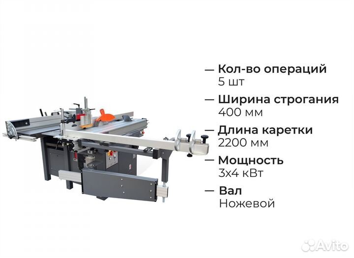 Комбинированный станок с кареткой 2200 мм