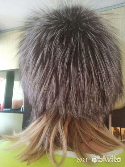 Шапка женская чернобурка