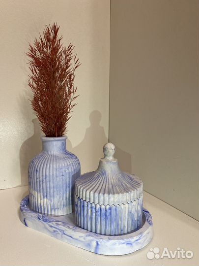 Ваза и шкатулка из гипса